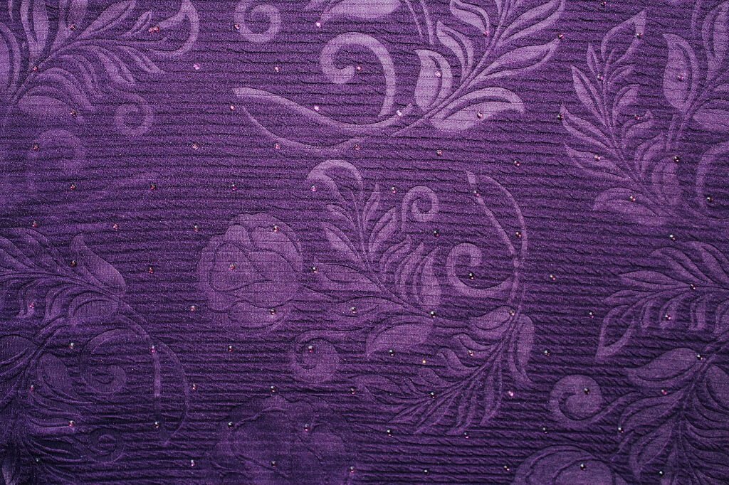 KNIT FUKRO EMBOSS WITH STONE 18057 COL.11 EGGPLANT