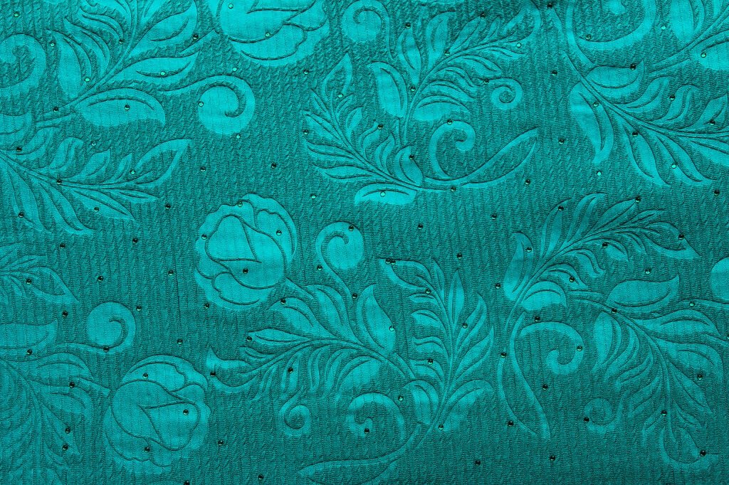 KNIT FUKRO EMBOSS WITH STONE 18057 COL.4 JADE