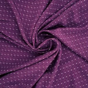 POLYESTER CREPE FABRIC KC-59 DES.32 "LITTLE STRIPES" PURPLE