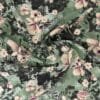 POLYESTER CREPE FABRIC KC-59 DES.34 "FLORAL" SPRING GREEN