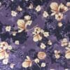 POLYESTER CREPE FABRIC KC-59 DES.34 "FLORAL" SMOKE PURPLE