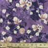 POLYESTER CREPE FABRIC KC-59 DES.34 "FLORAL" SMOKE PURPLE