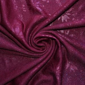 GALAXY CREPE KNIT EMBOSSED WITH METALLIC #18036 COL.7 MAROON