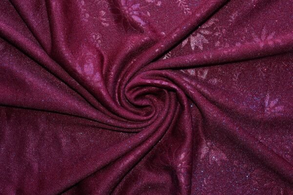 GALAXY CREPE KNIT EMBOSSED WITH METALLIC #18036 COL.7 MAROON