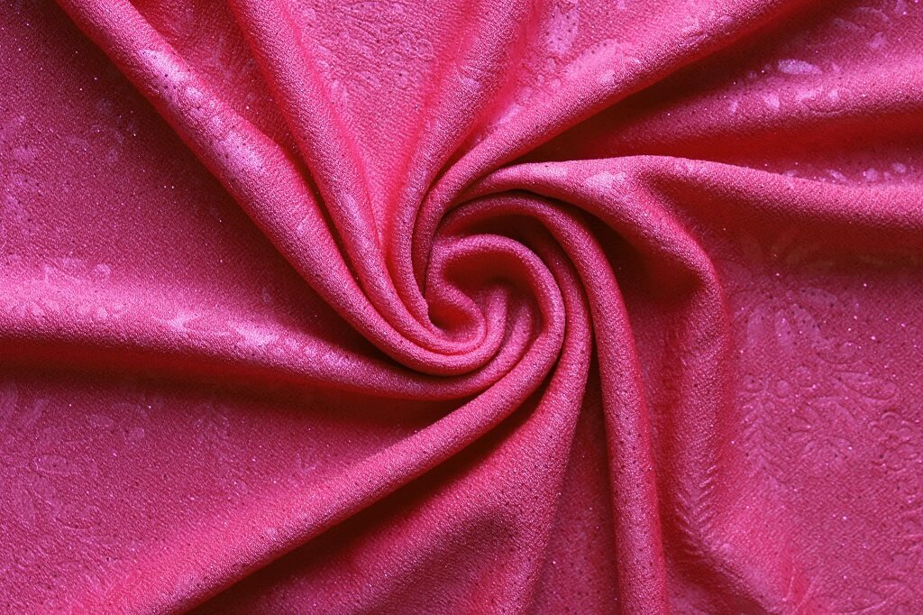 GALAXY CREPE KNIT EMBOSSED WITH METALLIC #18036 COL.1 HOT PINK