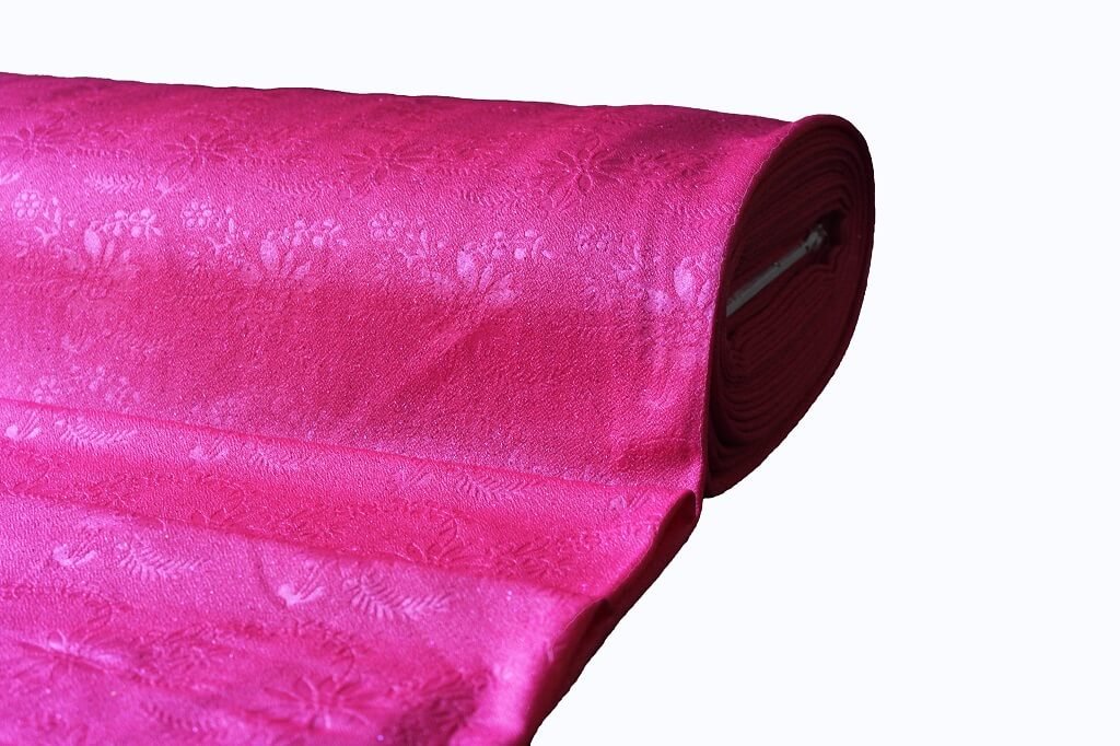 GALAXY CREPE KNIT EMBOSSED WITH METALLIC #18036 COL.1 HOT PINK