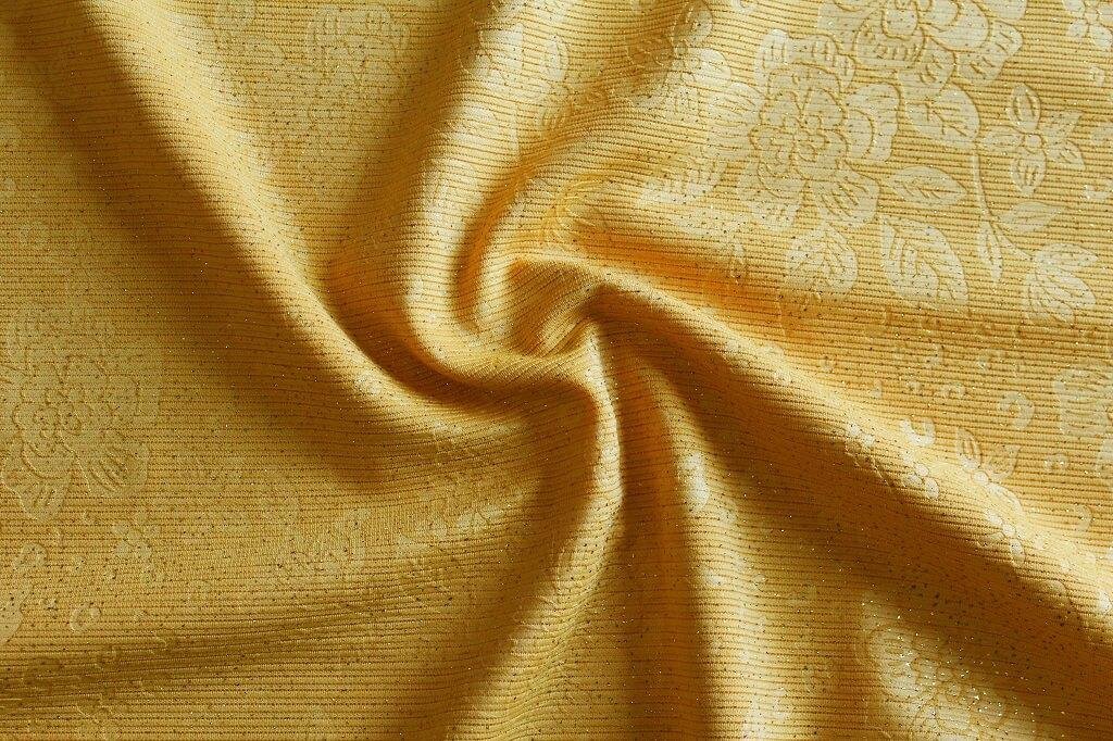 KNIT DOBBY JACQUARD EMBOSSED WITH GILITER 18037 COL.13 YELLOW