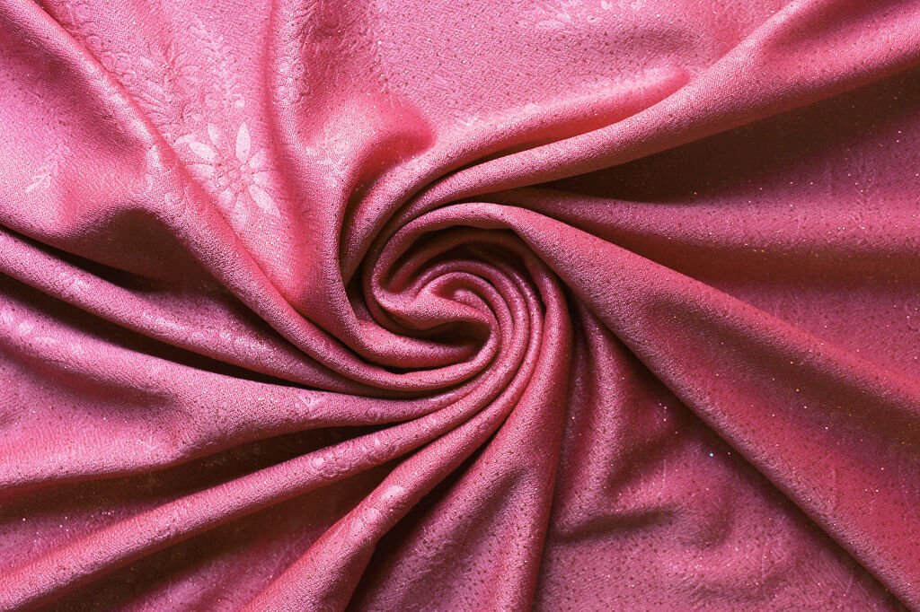 GALAXY CREPE KNIT EMBOSSED WITH METALLIC #18036 COL.6 CORAL