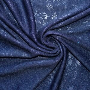 GALAXY CREPE KNIT EMBOSSED WITH METALLIC #18036 COL.4 NAVY BLUE
