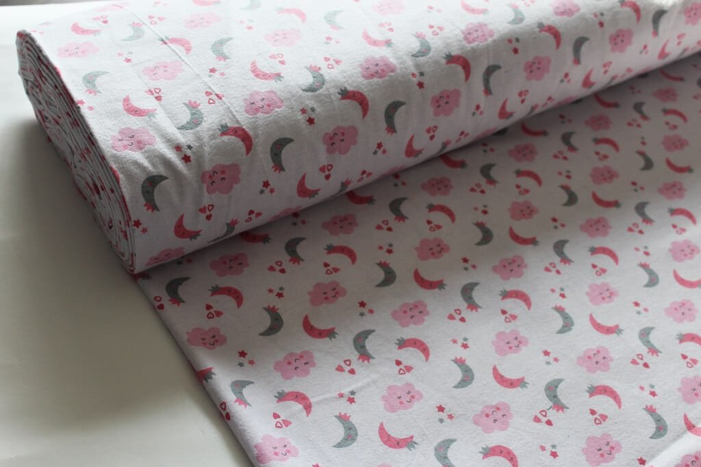 FLANNEL PRINT 17945. DES. 'PINK CLOUDS'