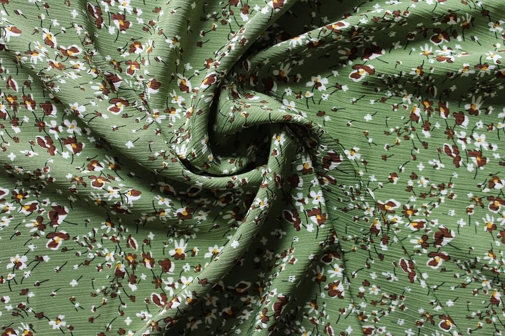 KOSHIBO YORYO CREPE 18202. DES. 25 COL.3 GREEN BACKGROUND