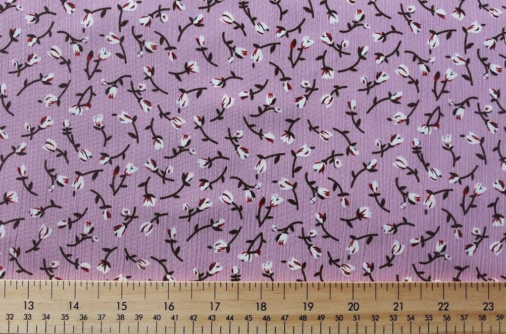 KOSHIBO YORYO CREPE 18202. DES. 42 COL.3 PINK BACKGROUND Crepe Dress Fabric