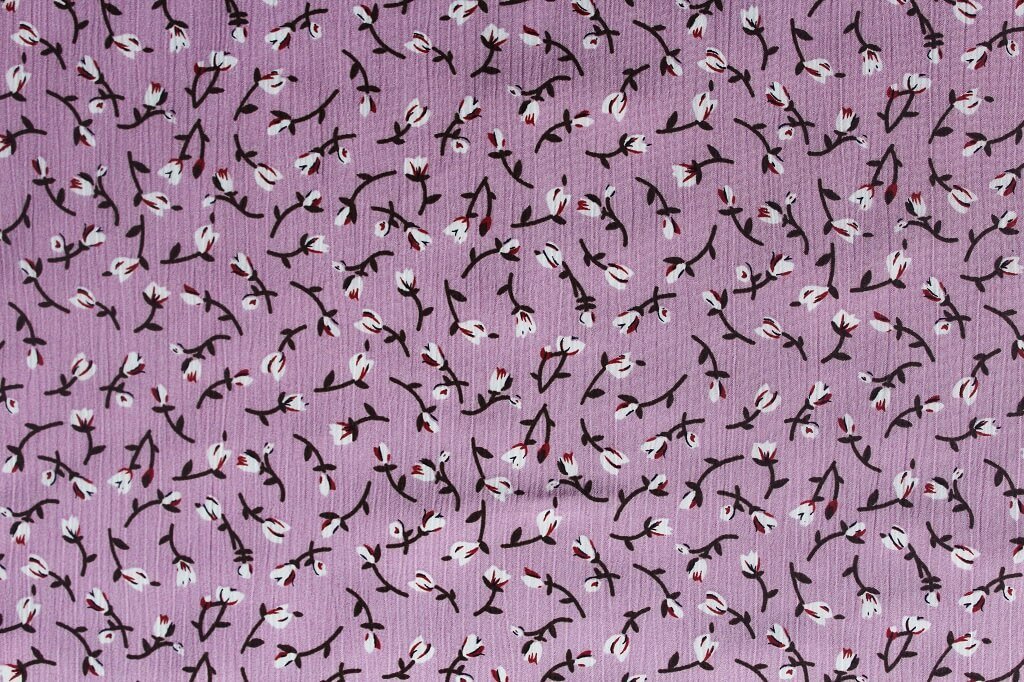 KOSHIBO YORYO CREPE 18202. DES. 42 COL.3 PINK BACKGROUND Crepe Dress Fabric