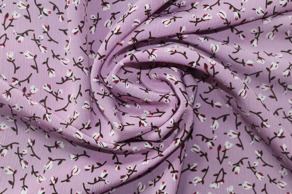 KOSHIBO YORYO CREPE 18202. DES. 42 COL.3 PINK BACKGROUND Crepe Dress Fabric