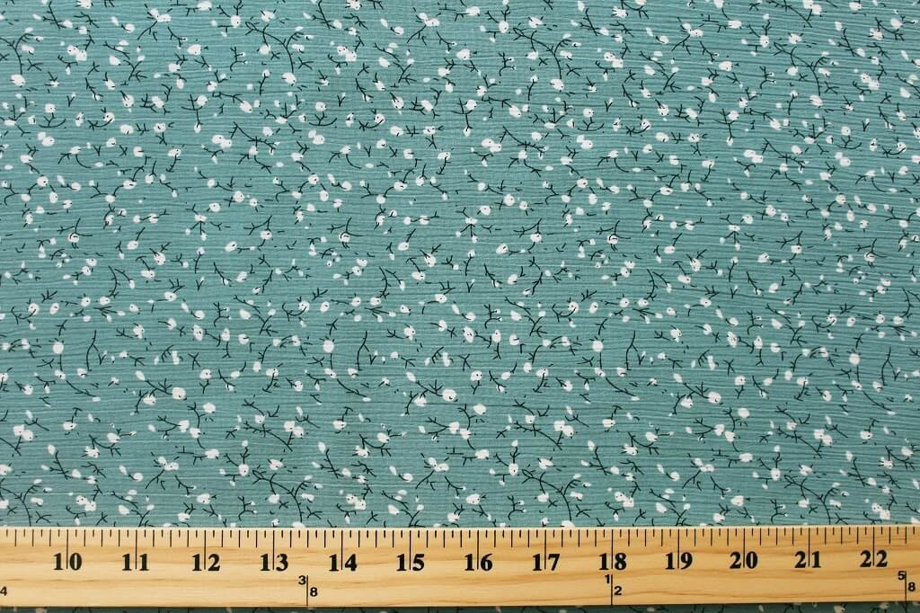 KOSHIBO YORYO CREPE 18202. DES. 59 COL.5 MINT/WHITE Crepe Polyester Dress Fabric Print Mint