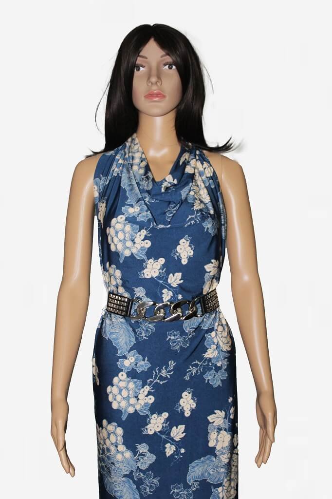 ITY KNIT JERSEY 18203. DES #2 COL 2 NAVY BLUE ITY JERSEY KNIT DRESS SAMPLE