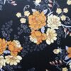 JERSEY FABRIC FLORAL BLACK