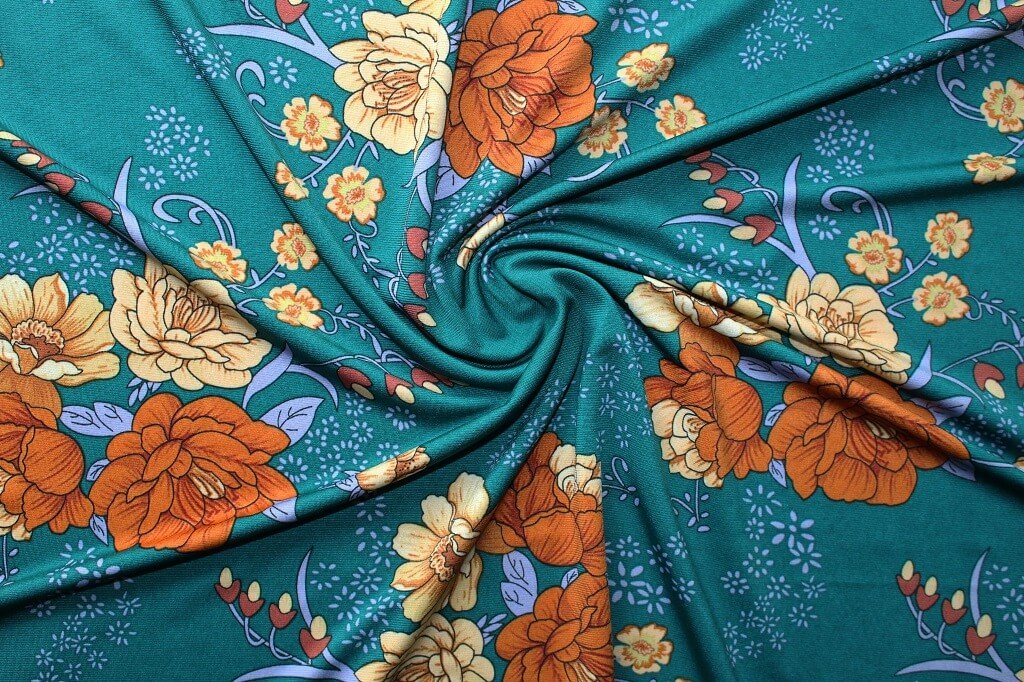 ITY KNIT JERSEY 18203. DES #4 COL4 TEAL BACKGROUND ITY JERSEY KNIT