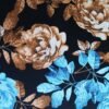 ITY JERSEY KNIT FLORAL BLUE BROWN