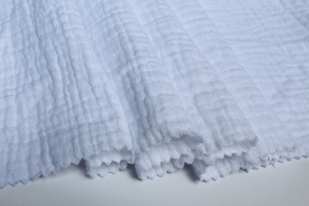 COTTON DOUBLE GAUZE COL.1 WHITE Cotton Double Layer