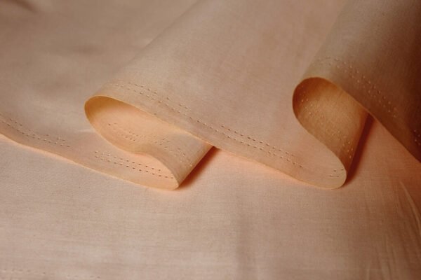 Natural Cotton Fabric Pale Peach Color