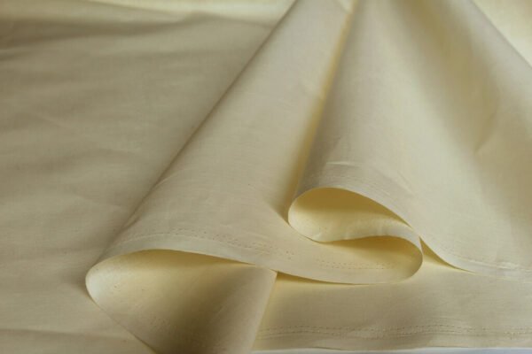 Natural Cotton Fabric Pastel Yellow Color