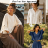 Cotton Double Gauze Cream, Vanilla. Apparel and clothing.jpeg