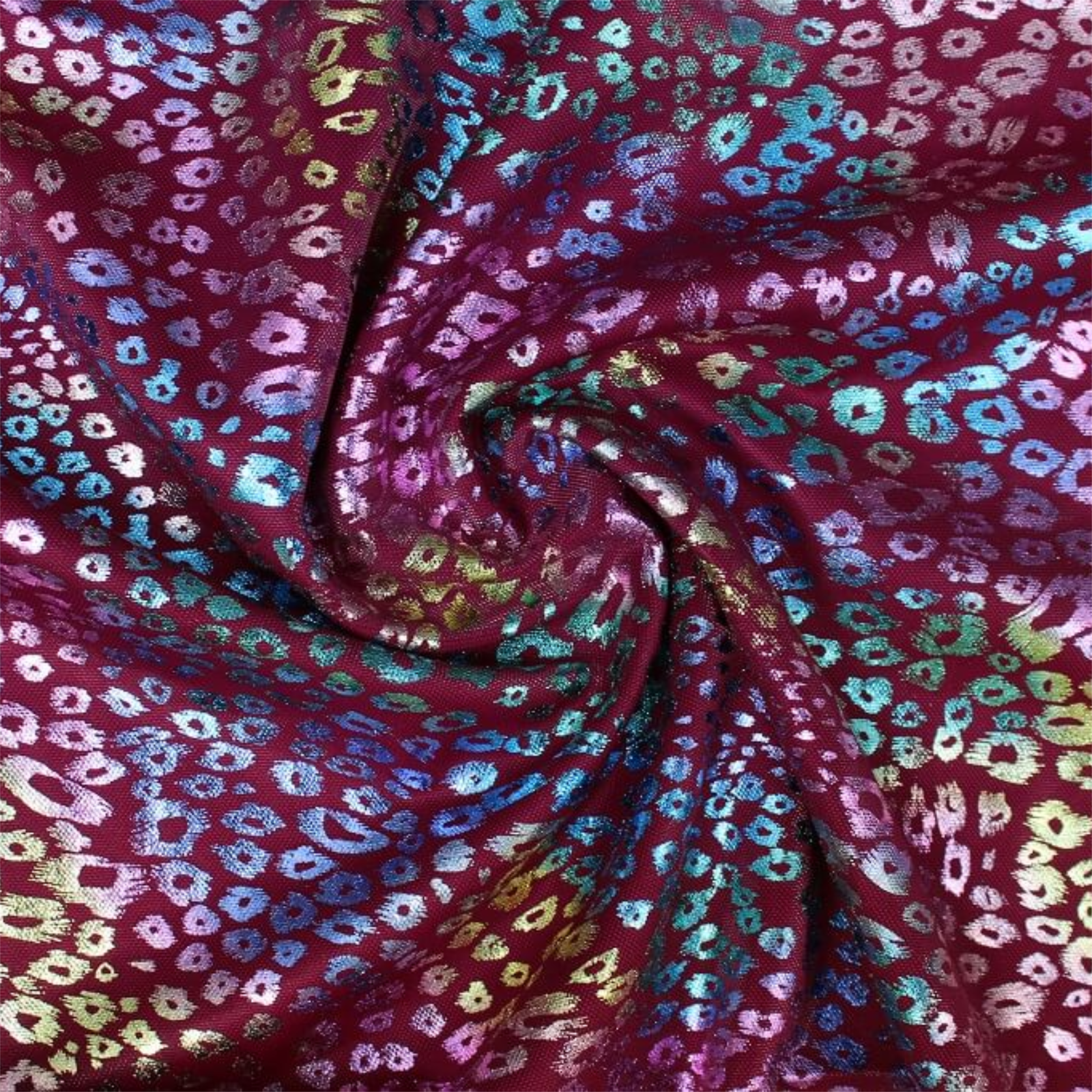 Foil Fabric Maroon pic2