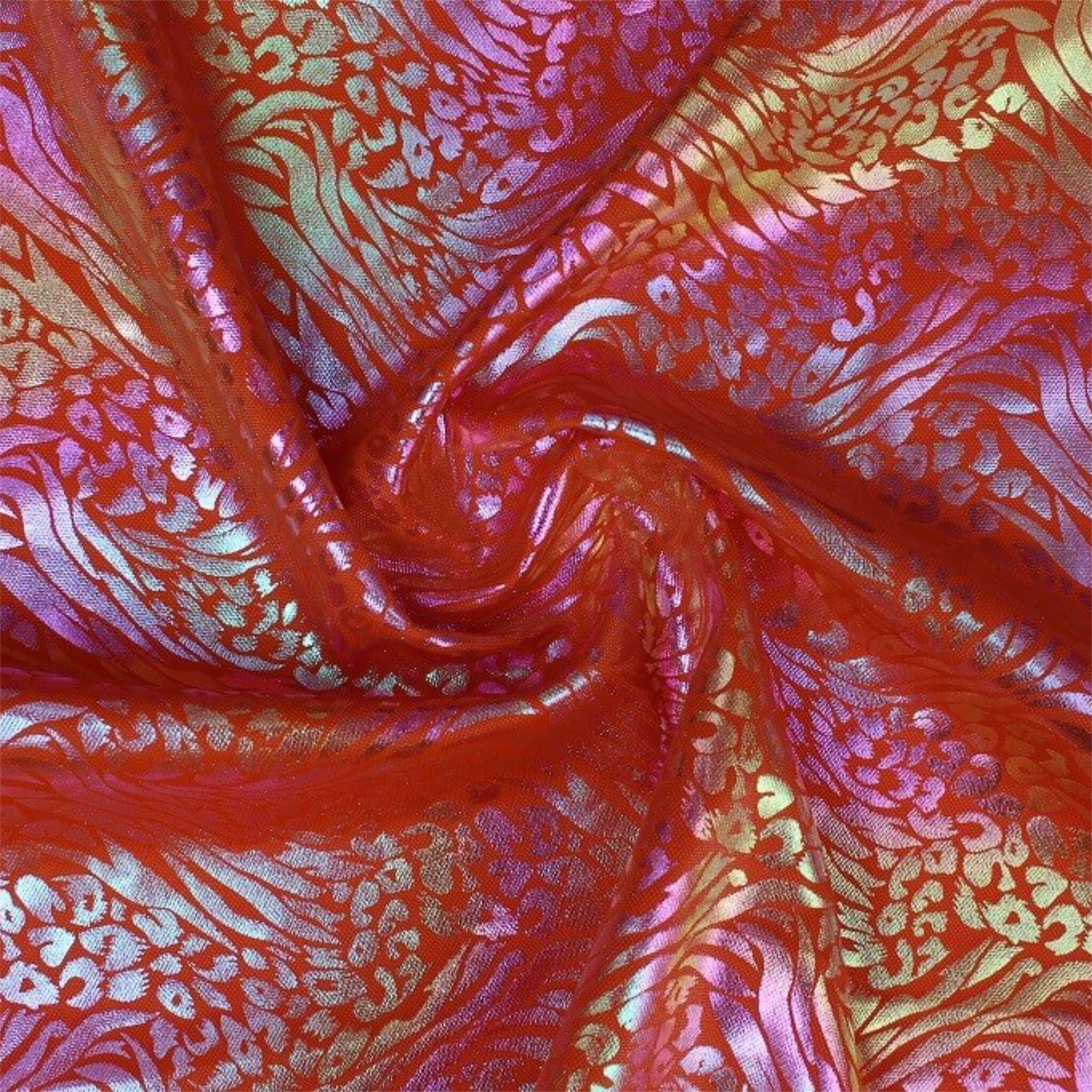 Foil Fabric Orange pic2