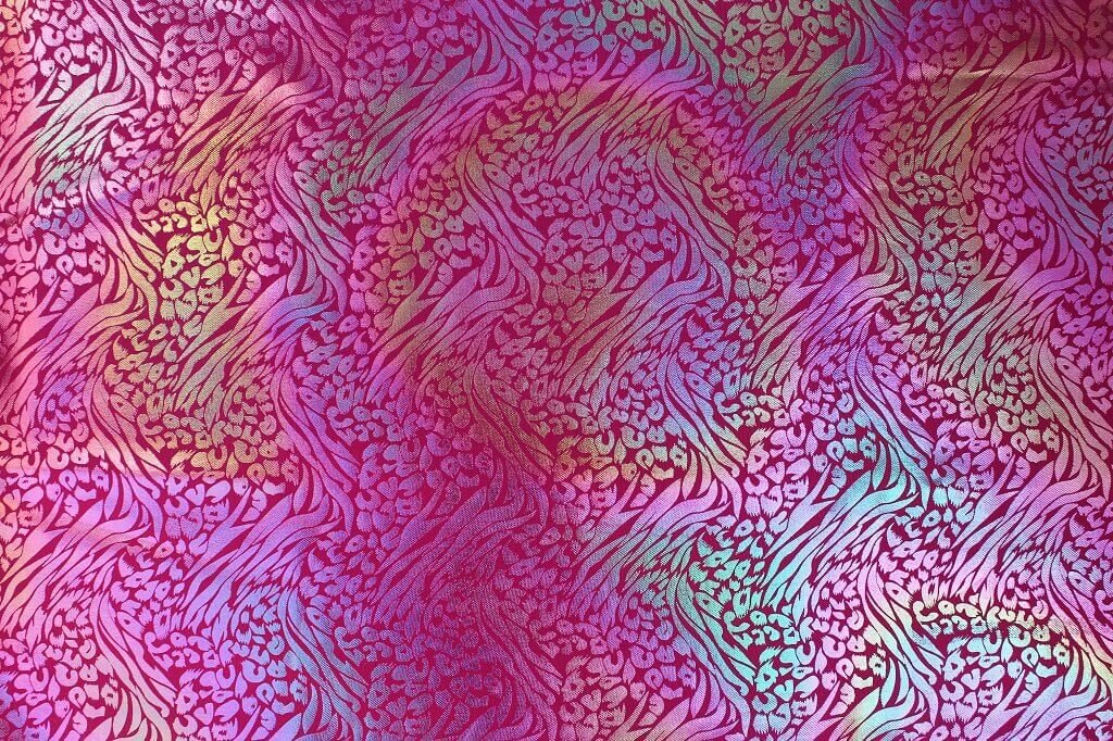 FOIL KNIT PRINT METALLIC LEOPARD DES.1 COL.1 HOT PINK FOIL KNIT PRINT METALLIC LEOPARD DES.1 COL.1 HOT PINK