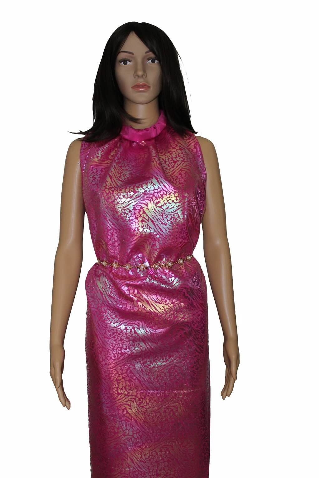 FOIL KNIT PRINT METALLIC LEOPARD DES.1 COL.1 HOT PINK FOIL KNIT PRINT METALLIC LEOPARD DES.1 COL.1 HOT PINK
