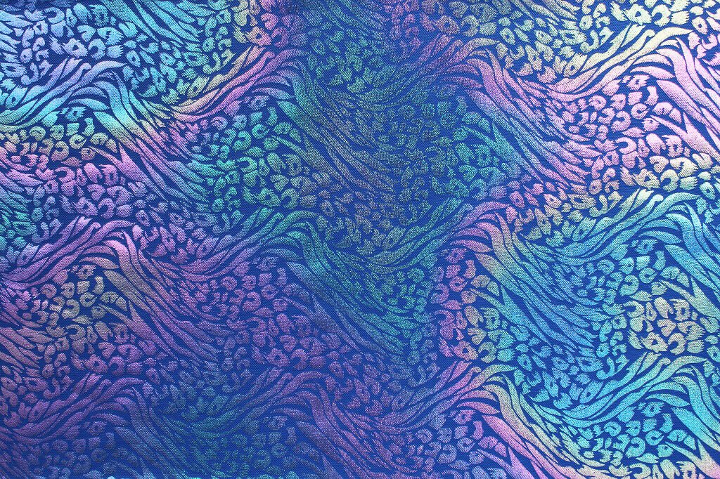 FOIL KNIT PRINT METALLIC LEOPARD DES.1 COL.3 BLUE FOIL KNIT PRINT METALLIC LEOPARD DES.1 COL.3 BLUE