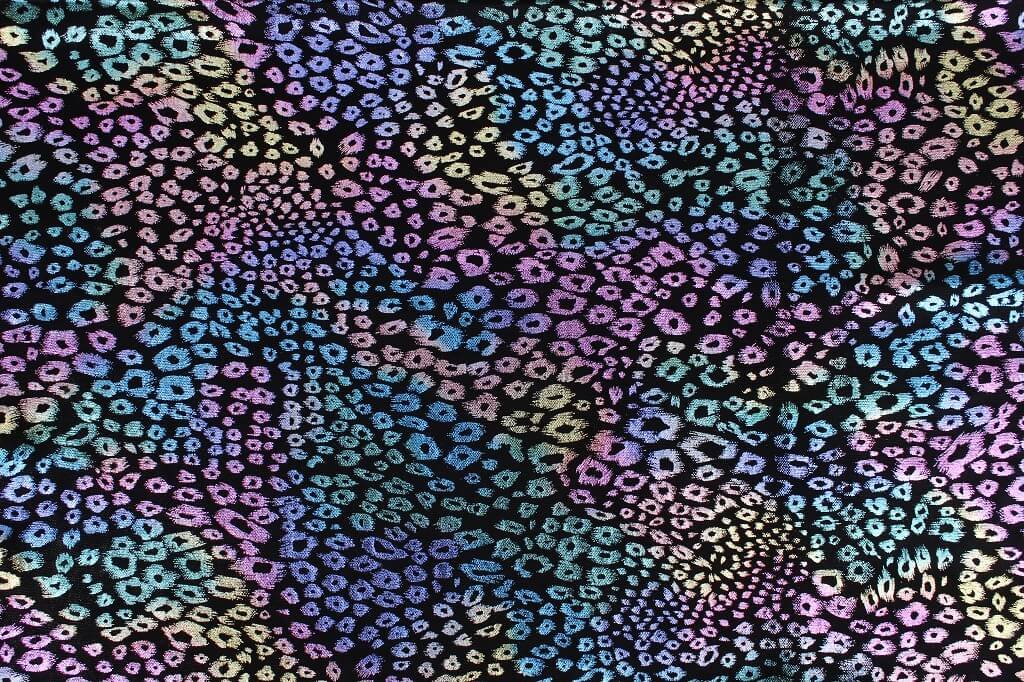 FOIL KNIT PRINT METALLIC LEOPARD DES.2 COL.3 BLACK FOIL KNIT PRINT METALLIC LEOPARD DES.2 COL.3 BLACK