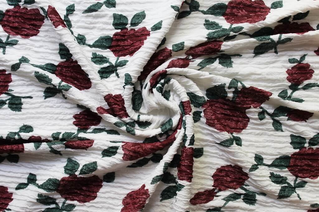 KNIT FUKURO PRINT WITH 3D STRIPED TEXTURE DES.1 COL.1 IVORY KNIT FUKURO PRINT WITH 3D STRIPED TEXTURE DES.1 COL.1 IVORY