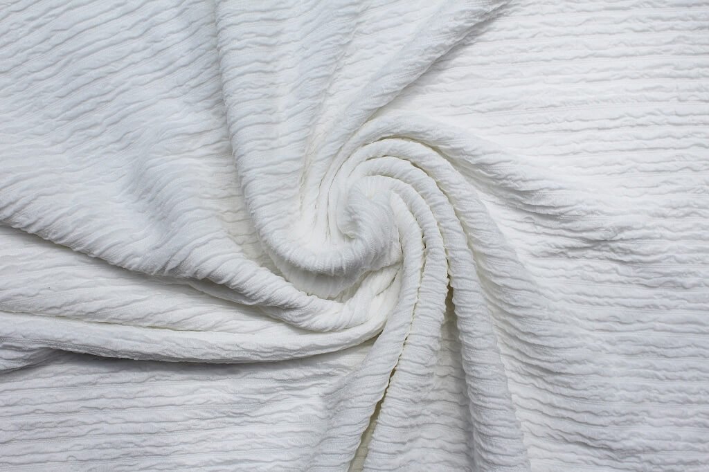 KNIT FUKURO PLAIN DYED WITH 3D STRIPED TEXTURE DES.1 COL.1 IVORY KNIT FUKURO PLAIN DYED WITH 3D STRIPED TEXTURE DES.1 COL.1 IVORY