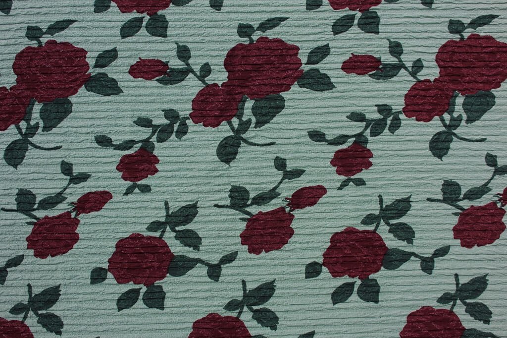 KNIT FUKURO PRINT WITH 3D STRIPED TEXTURE DES.1 COL.2 APPLE GREEN KNIT FUKURO PRINT WITH 3D STRIPED TEXTURE DES.1 COL.2 APPLE GREEN