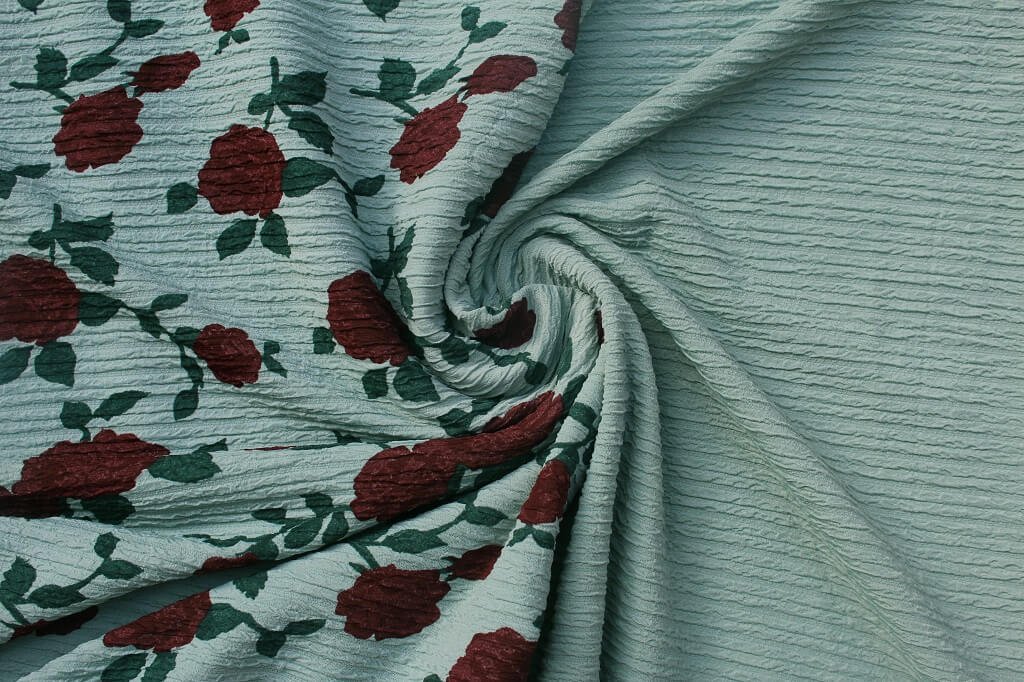 KNIT FUKURO PRINT WITH 3D STRIPED TEXTURE DES.1 COL.2 APPLE GREEN