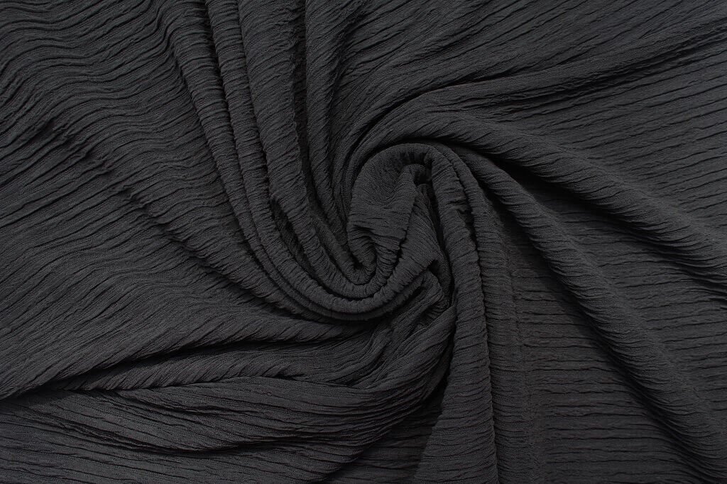KNIT FUKURO PLAIN DYED WITH 3D STRIPED TEXTURE DES.1 COL.4 BLACK KNIT FUKURO PLAIN DYED WITH 3D STRIPED TEXTURE DES.1 COL.4 BLACK