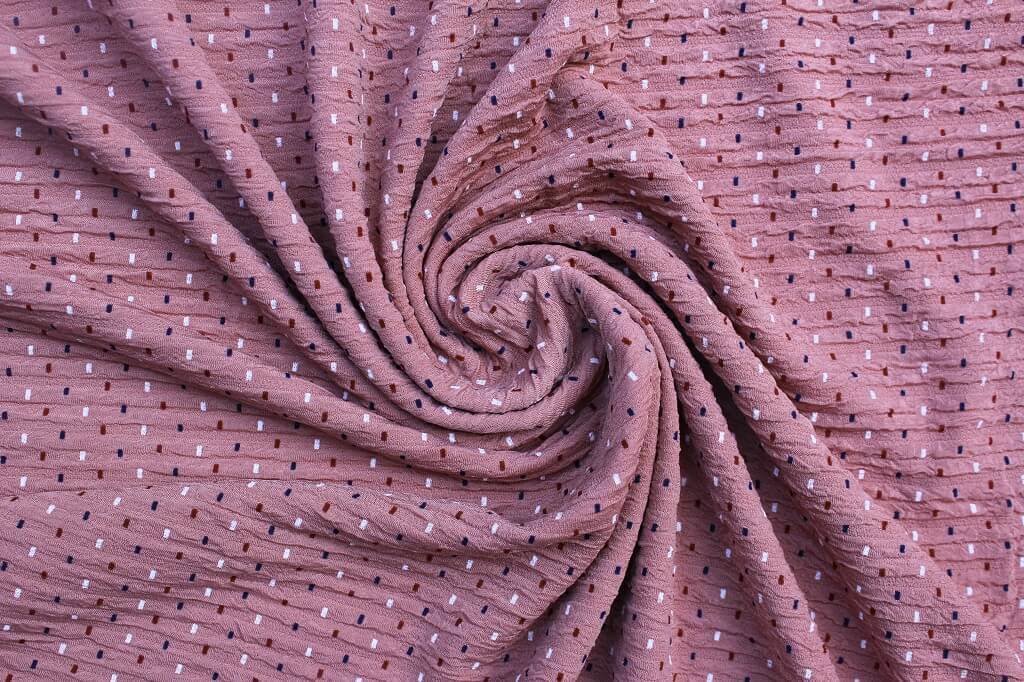 Fukuro Knit Print Polka Dot Rose color