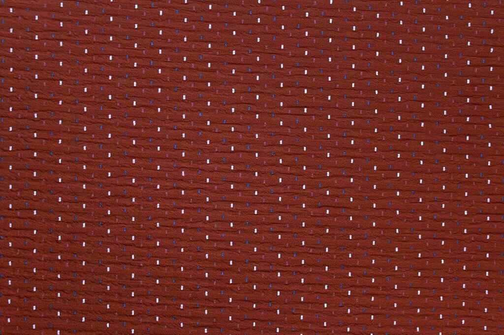 KNIT FUKURO PRINT WITH 3D STRIPED TEXTURE 'POLKA DOT' COL.7 RUST Knit Fukro Polka Dot Rust color flat picture