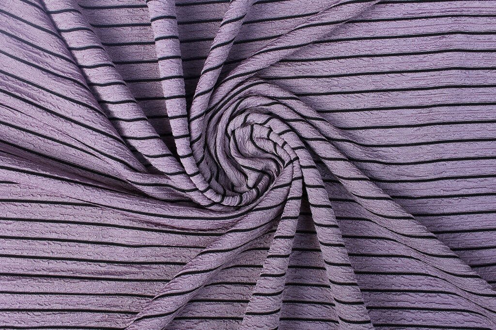 KNIT FUKURO PRINT WITH 3D STRIPED TEXTURE 'STRIPES' COL.1 LILAC KNIT FUKURO PRINT WITH 3D STRIPED TEXTURE 'STRIPES' COL.1 LILAC