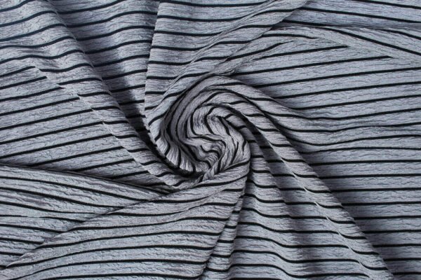 KNIT FUKURO PRINT WITH 3D STRIPED TEXTURE 'STRIPES' COL.2 GREY