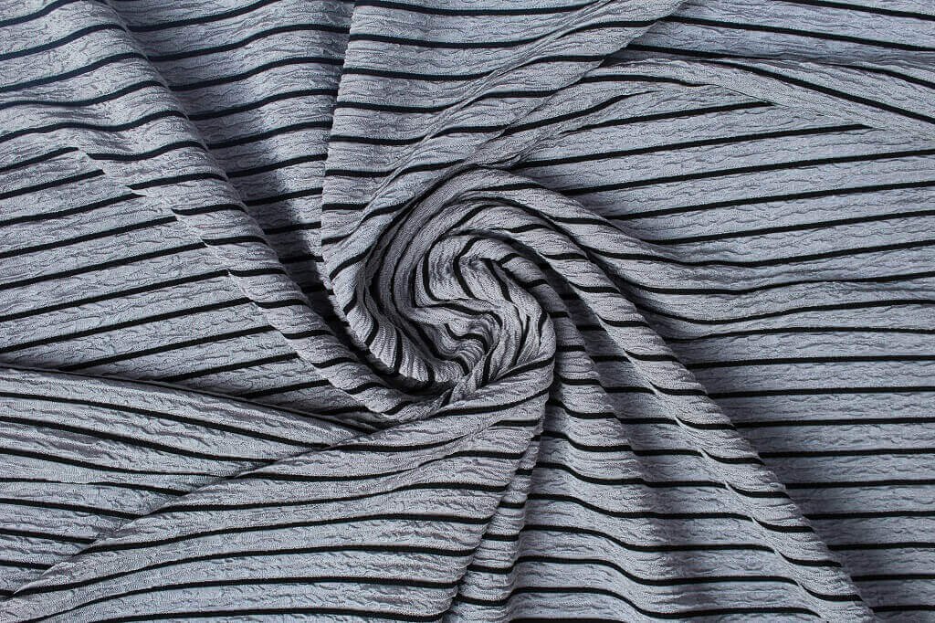 KNIT FUKURO PRINT WITH 3D STRIPED TEXTURE 'STRIPES' COL.2 GREY KNIT FUKURO PRINT WITH 3D STRIPED TEXTURE 'STRIPES' COL.2 GREY