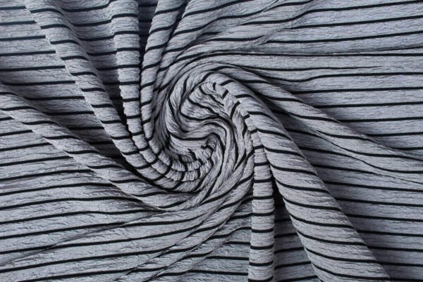 KNIT FUKURO PRINT WITH 3D STRIPED TEXTURE 'STRIPES' COL.2 GREY