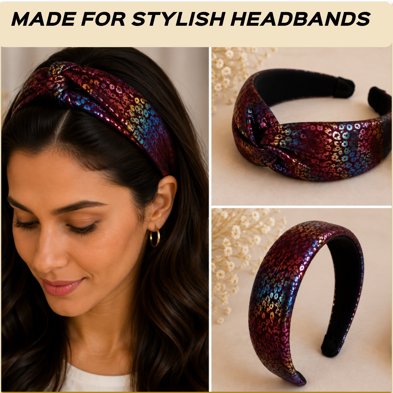 Slide 5 MADE FOR STYLISH HEADBANDS Maroon