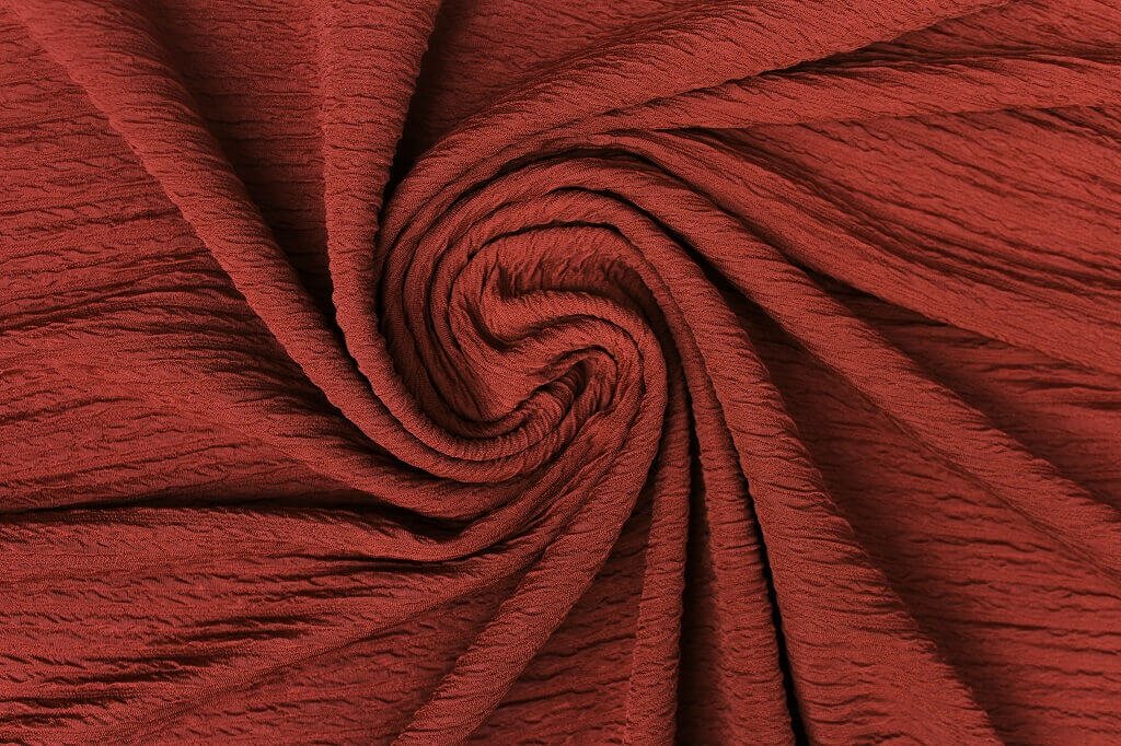 KNIT FUKURO PLAIN DYED WITH 3D STRIPED TEXTURE DES.3 COL.1 BRICK BROWN KNIT FUKURO PLAIN DYED WITH 3D STRIPED TEXTURE DES.3 COL.1 BRICK BROWN