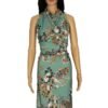 Polyester Stretch Dress Woven Fabric green