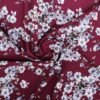 Dress Fabric Floral Burgundy