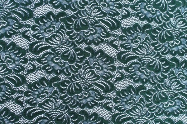 Dark Green Lace with ornamental floral design