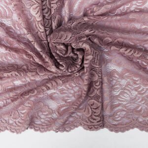 Pale rose Lace with scalloped edge